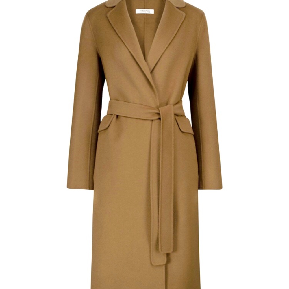 Max Mara S Polly Camel Wrap Coat Jacket 4 36
